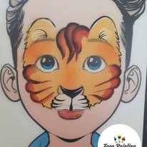 Colourful face-painting design by Sue